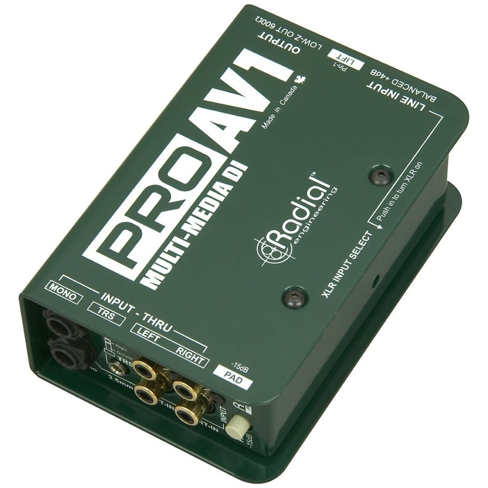Radial Engineering ProAV1 Passive MultiMedia Direct Box DI w/ Mic Cable