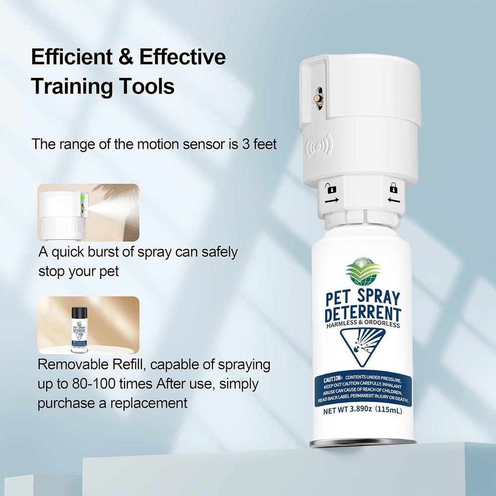 Cat Spray Deterrent System [ 2 Pack ] Cat Deterrent Spray, Motion Activated P...