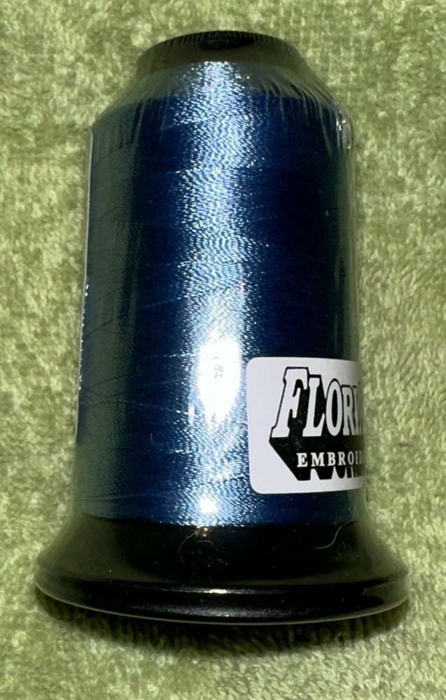 Floriani Embroidery Thread PF332 Blue Polyester 1,100 Yards NOS