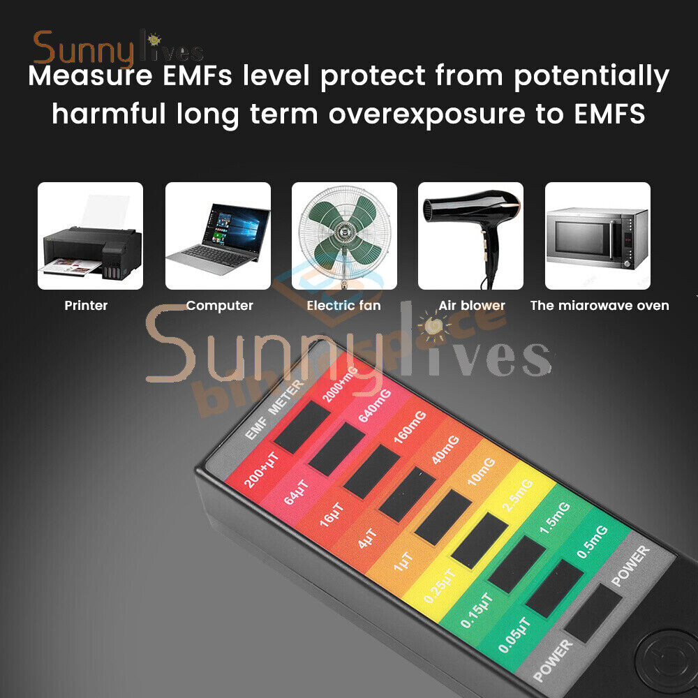Electromagnetic Field Tester Digital Sensor Reader EMF Meter Radiation Detector