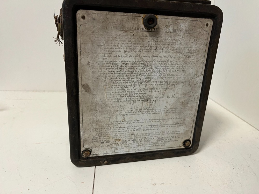 Vintage AVO Model 8 Universal Avometer Multimeter - Untested, As-Is