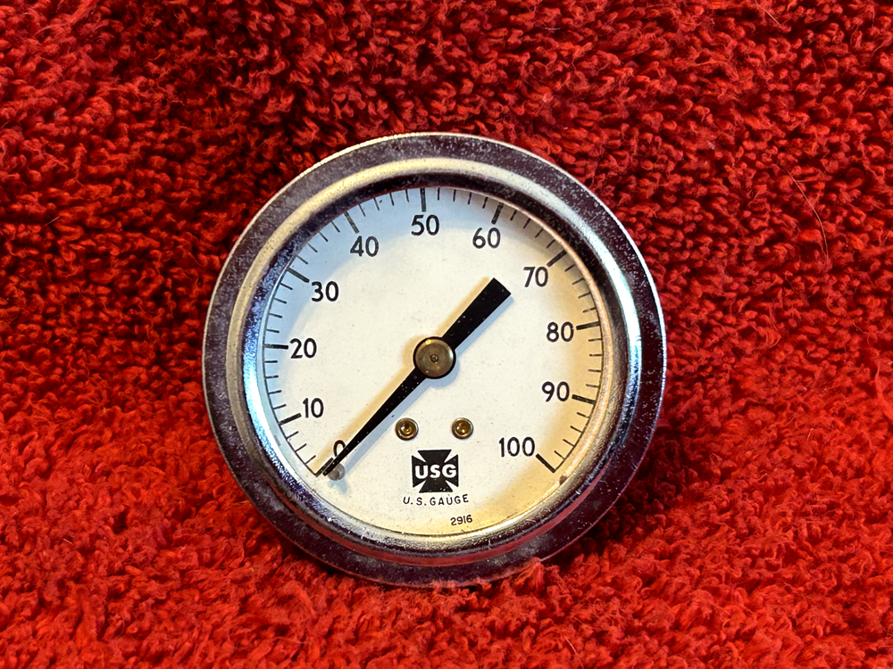 US GAUGE 2" PRESSURE INDICATOR P/N 2916 WHITE FACE