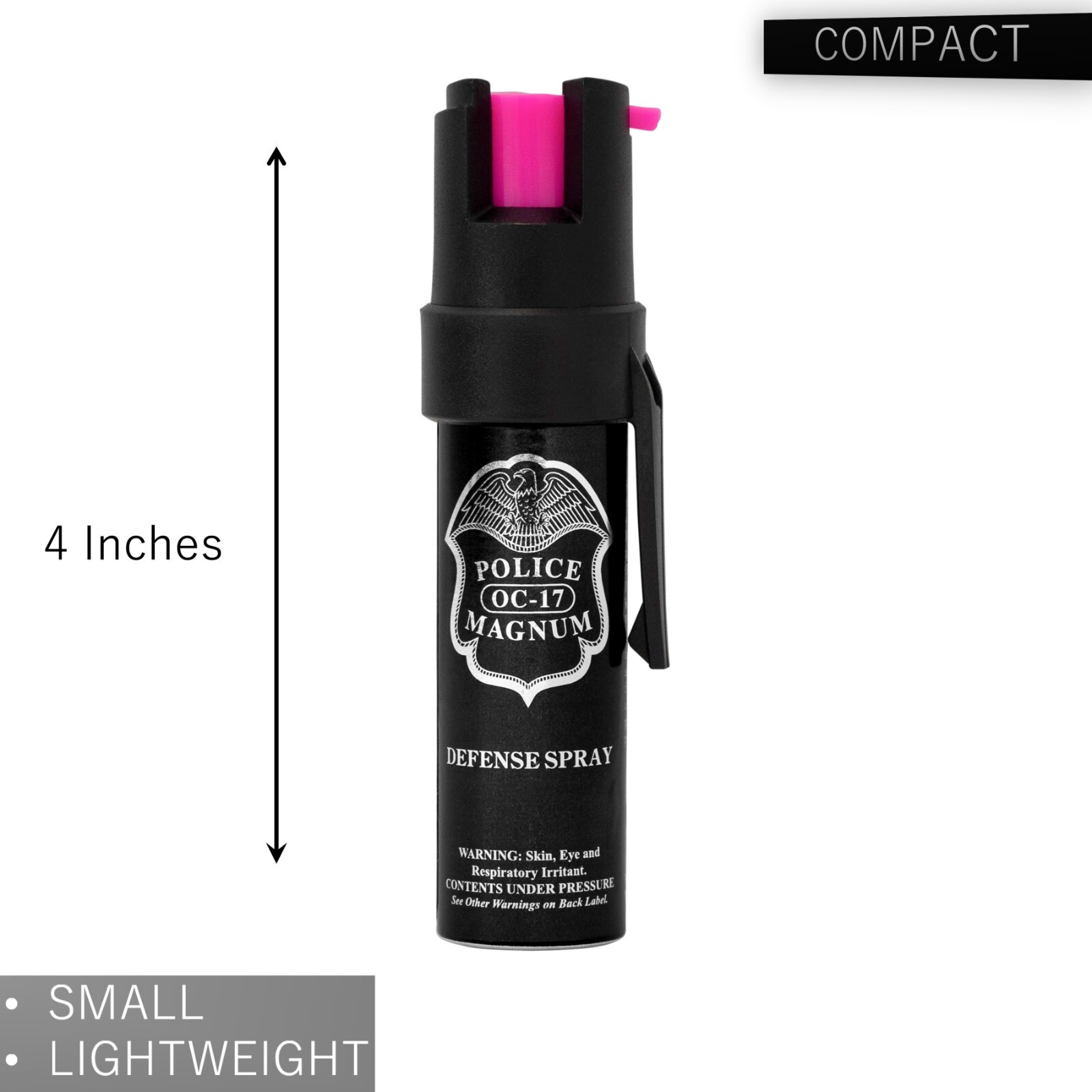 2 Police Magnum pepper spray .75oz HP pocket clip defense security protection