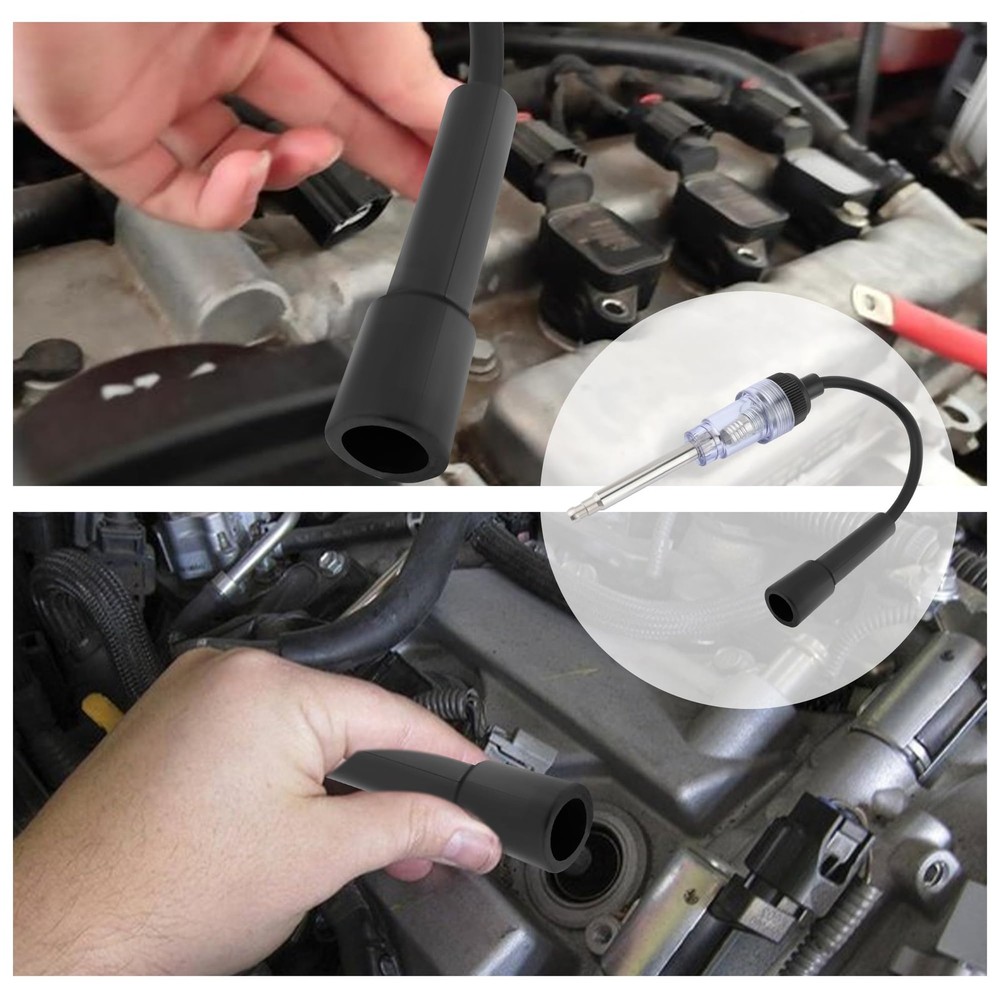 Car Inline Spark Plug Tester Vehicles Straight Boot Engine Ignition Coil Tester