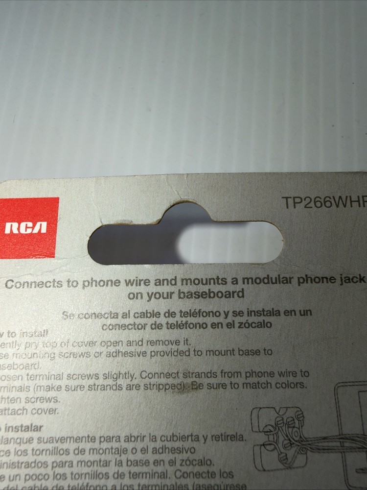 RCA TP2662WHR Phone Surface-Mount 2 Jack Connector {108}