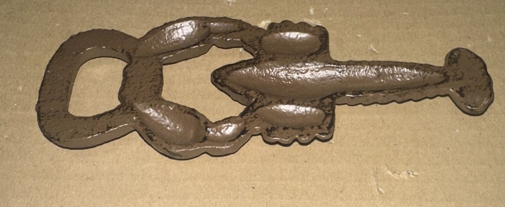 Lobster Bottle Opener Cast Iron Hand Held Nautical Rustic Décor Shellfish 5 3/4”