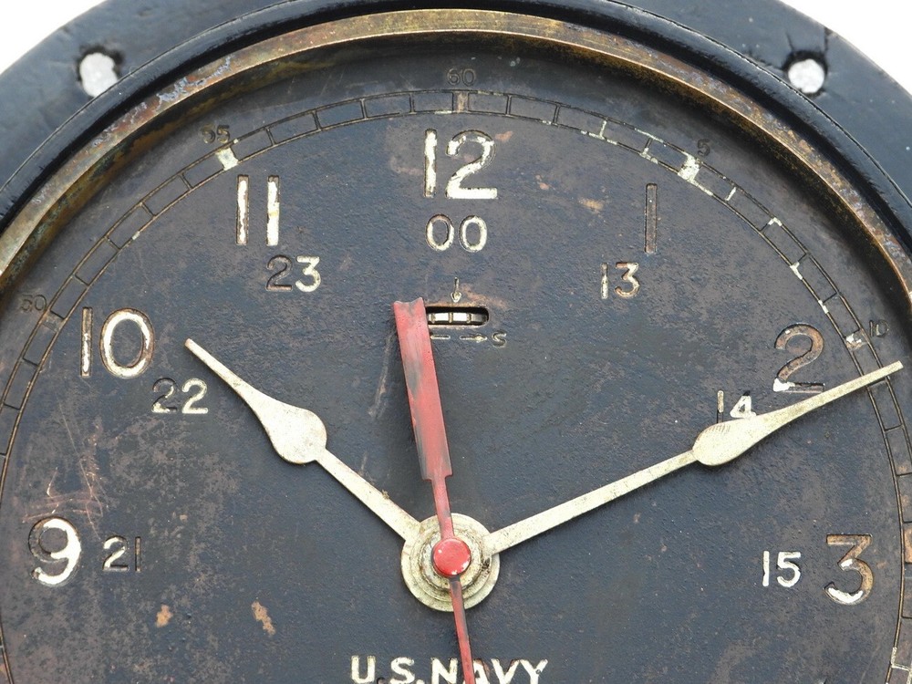 ANTIQUE SETH THOMAS US NAVY 27015-E MARINE SHIPS BAKELITE DECK CLOCK WATCH