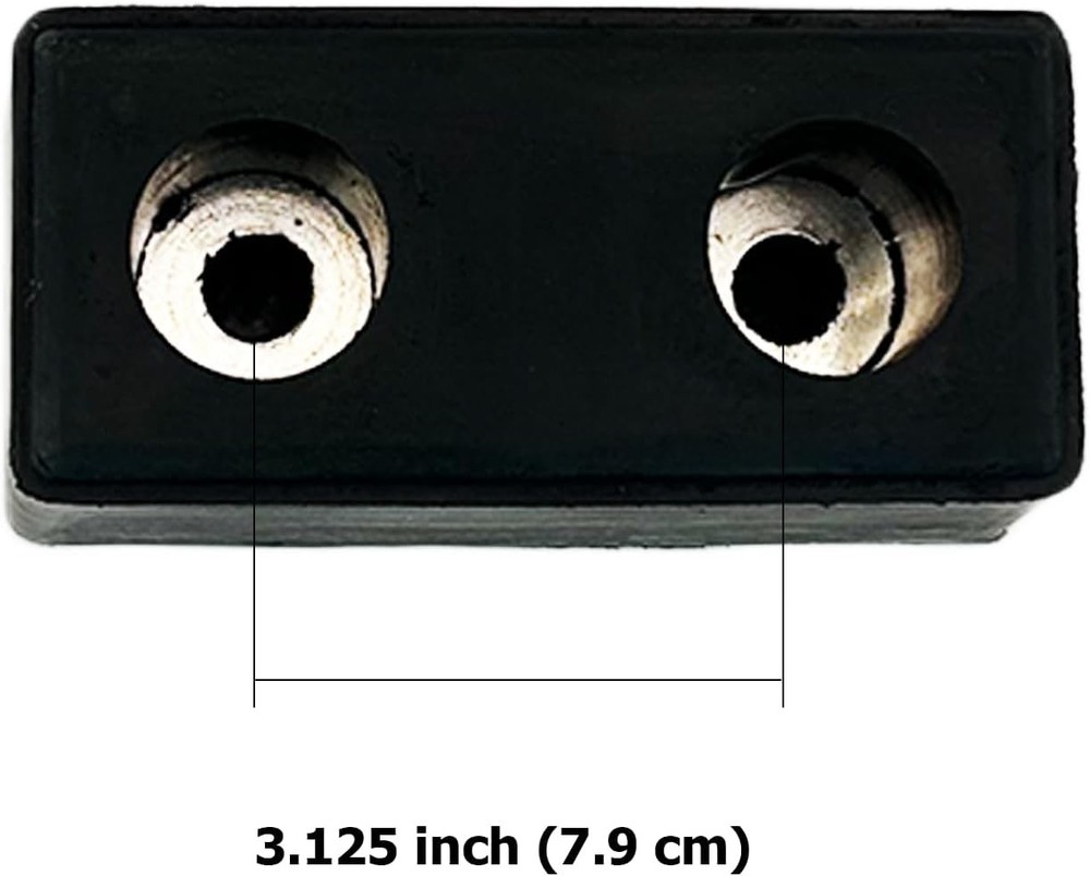 2 Pack Buffers Molded Rubber Bumper Block Dock Buffer 6x3x3 for Chassis/Trai...
