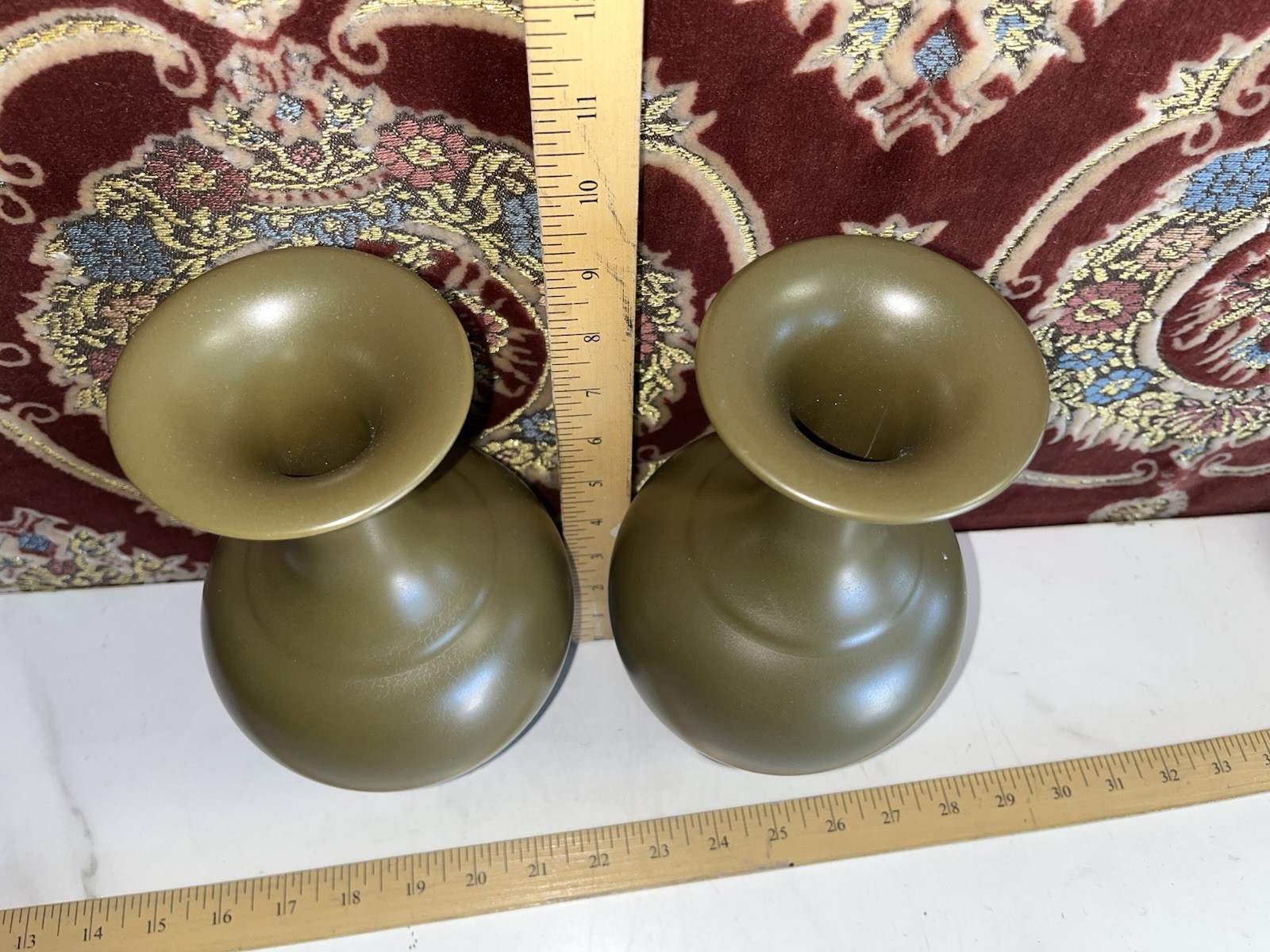 Pair Of Chinese Porcelain Tea Dust Style Vases