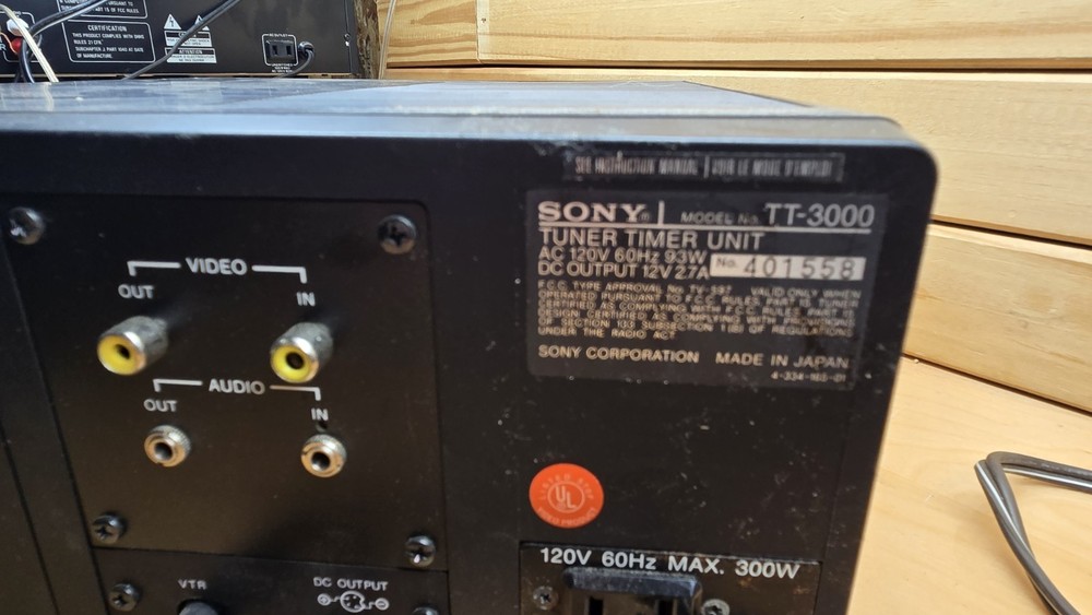 Sony TT-3000 Portable Programmable Digital Cassette Tuner Timer Unit UNTESTED