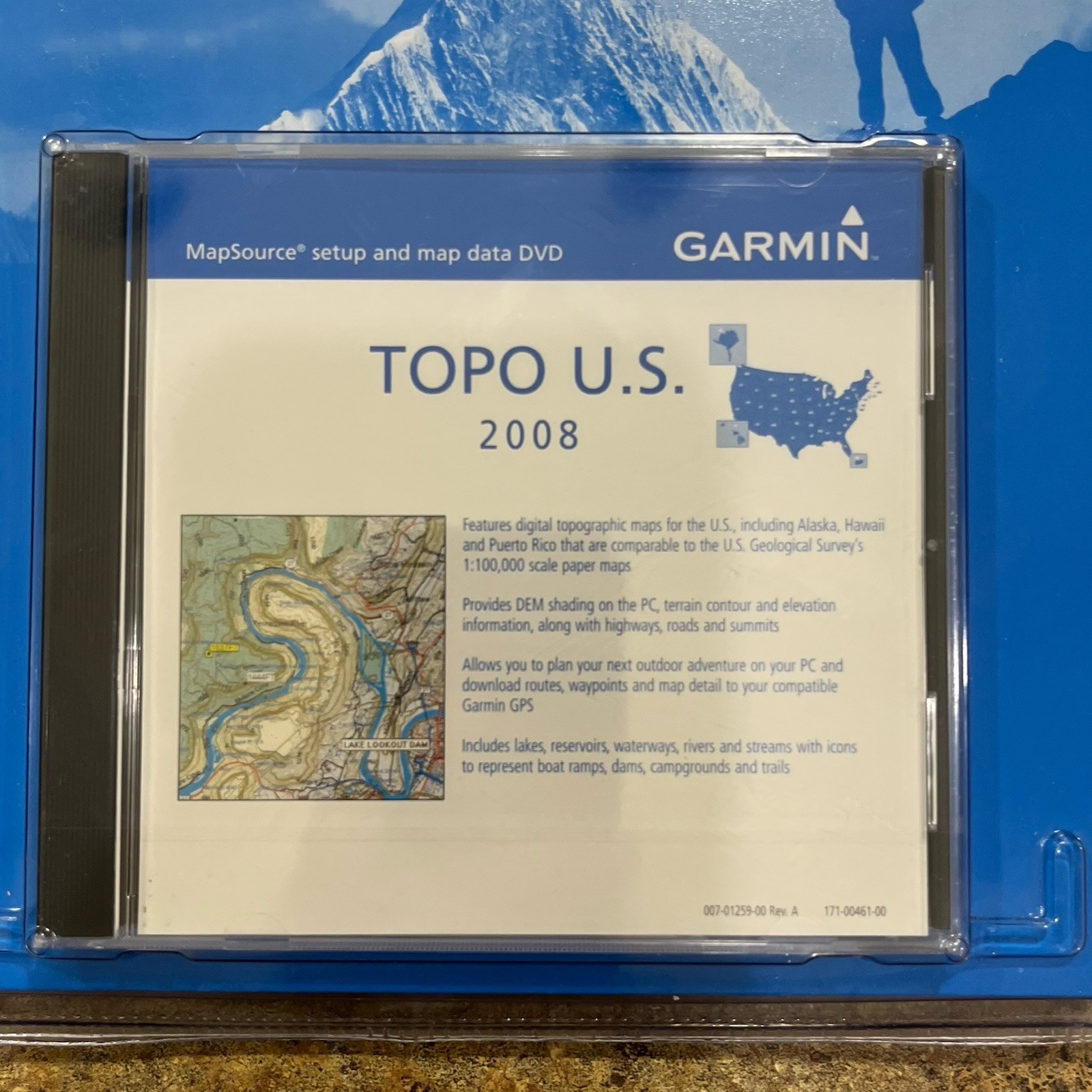 Garmin TOPO USA 2008 DVD MAPSOURCE SETUP DATA GPS MAPS Brand New