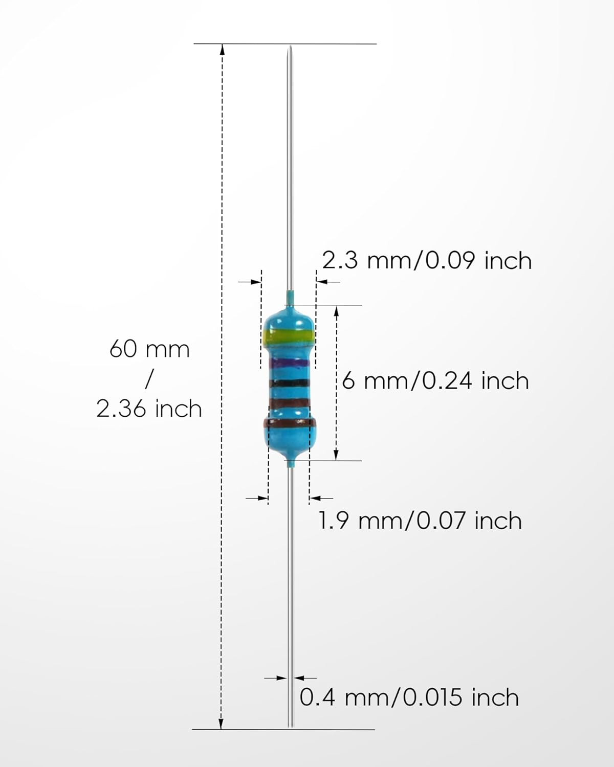 1000 PCS Resistor Kit 1/4 W +-1% Premium Metal Film Resistors Assortment Kit, 25