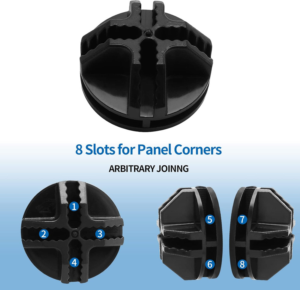 36 Pcs Wire Cube Plastic Connectors for Cube Storage, Black Modular Closet Organ