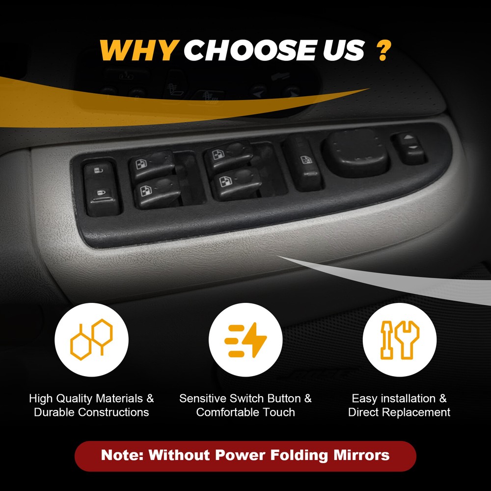 Front Driver Side Door Window Control Switch For 2003-2007 GMC Sierra 15883323