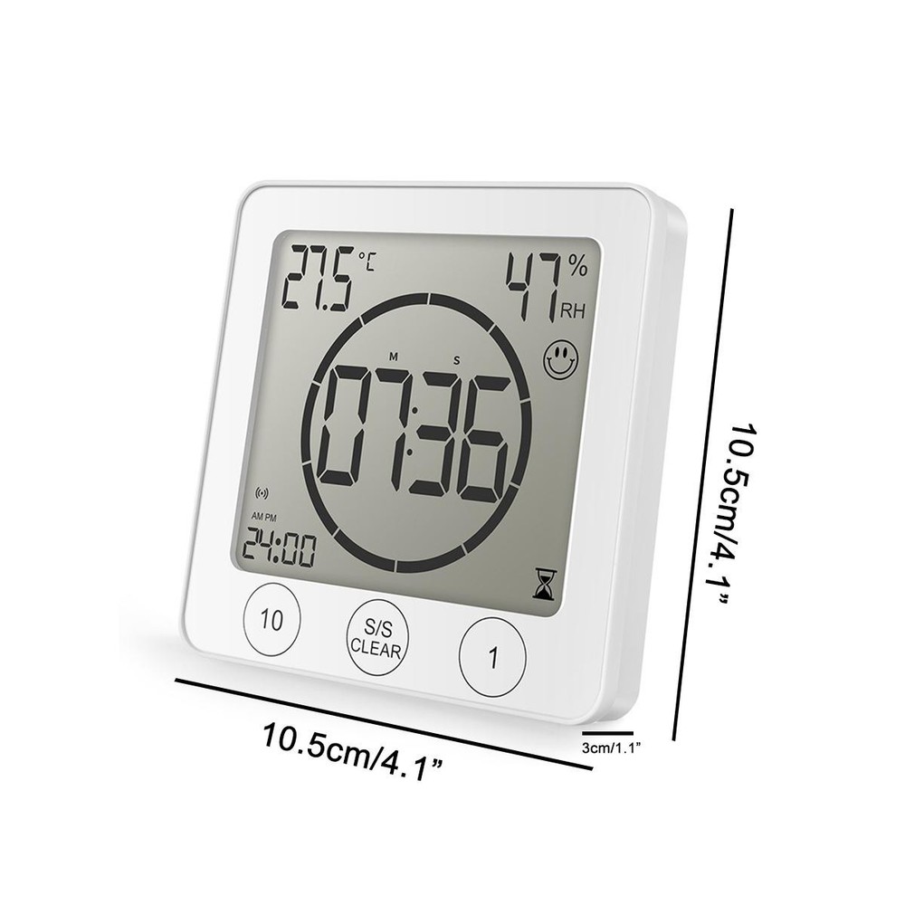Indoor Electronic Thermometer Hygrometer ABS Plastic Countdown Timer