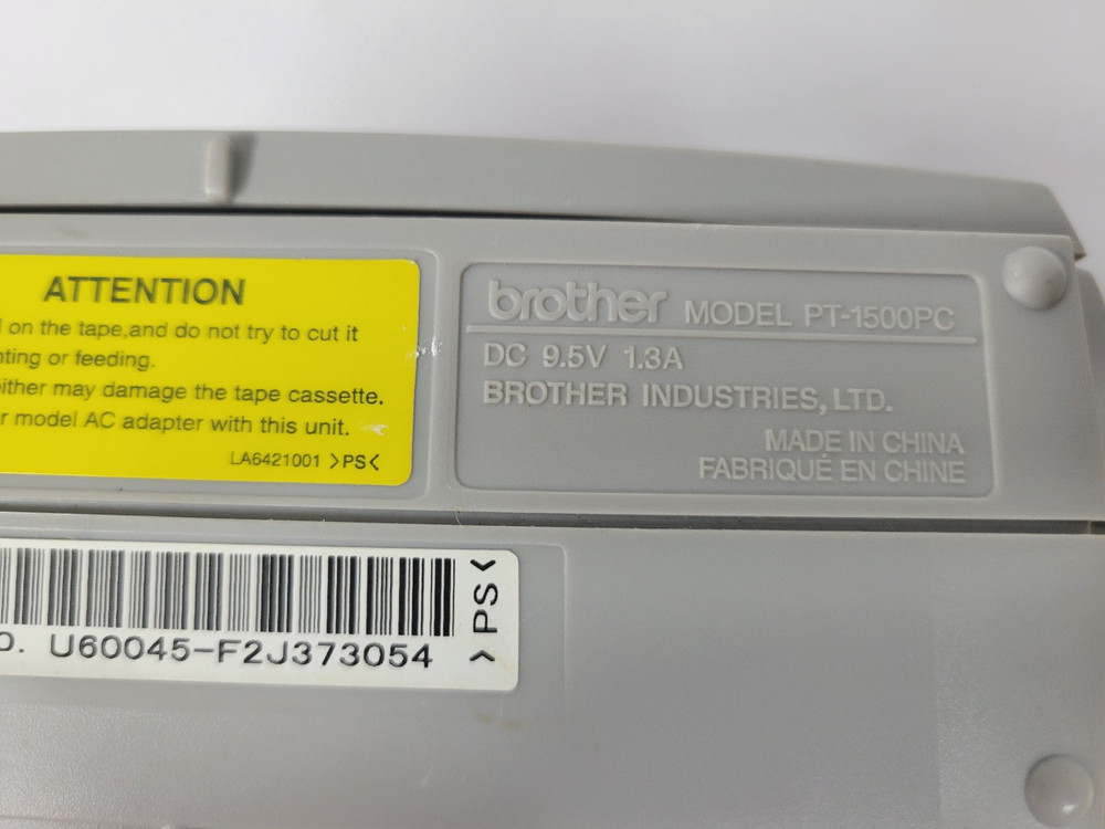 Brother P-Touch PT-1500PC Label Thermal Printer - Tested