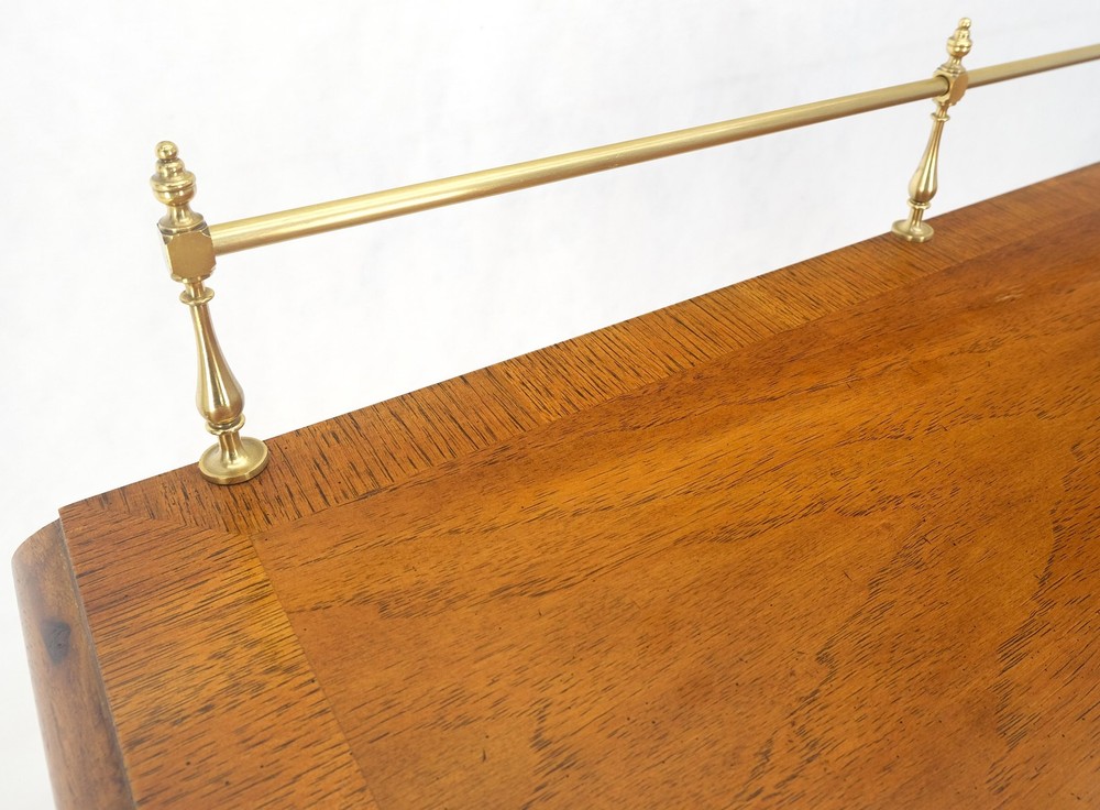 Thomasville Brass Gallery Back Banded Top Light Walnut Sideboard MINT