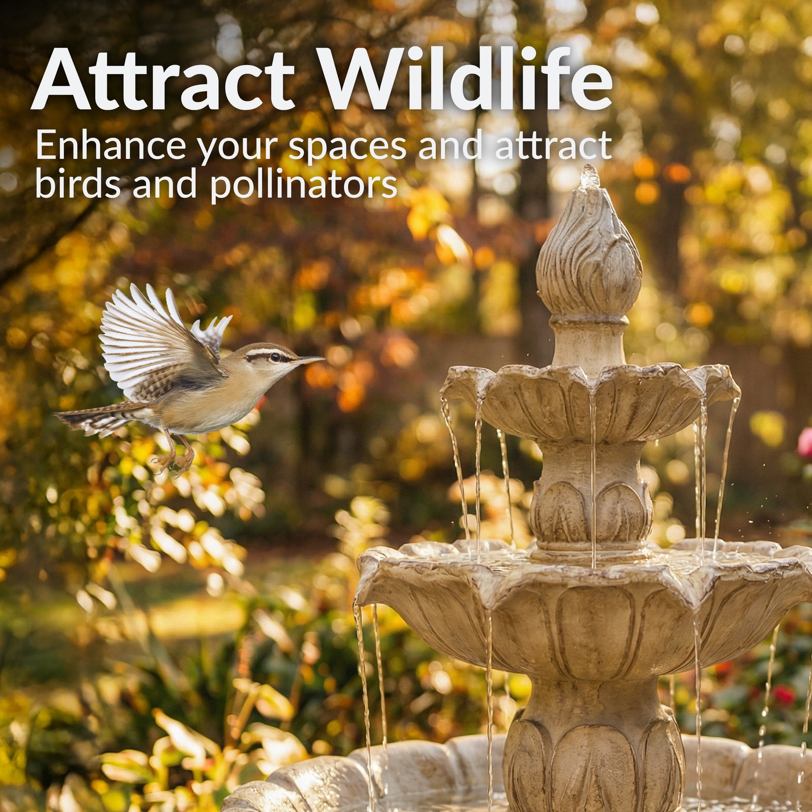 Classic Tulip Polystone Outdoor 3-Tier Fountain - Stone by Sunnydaze