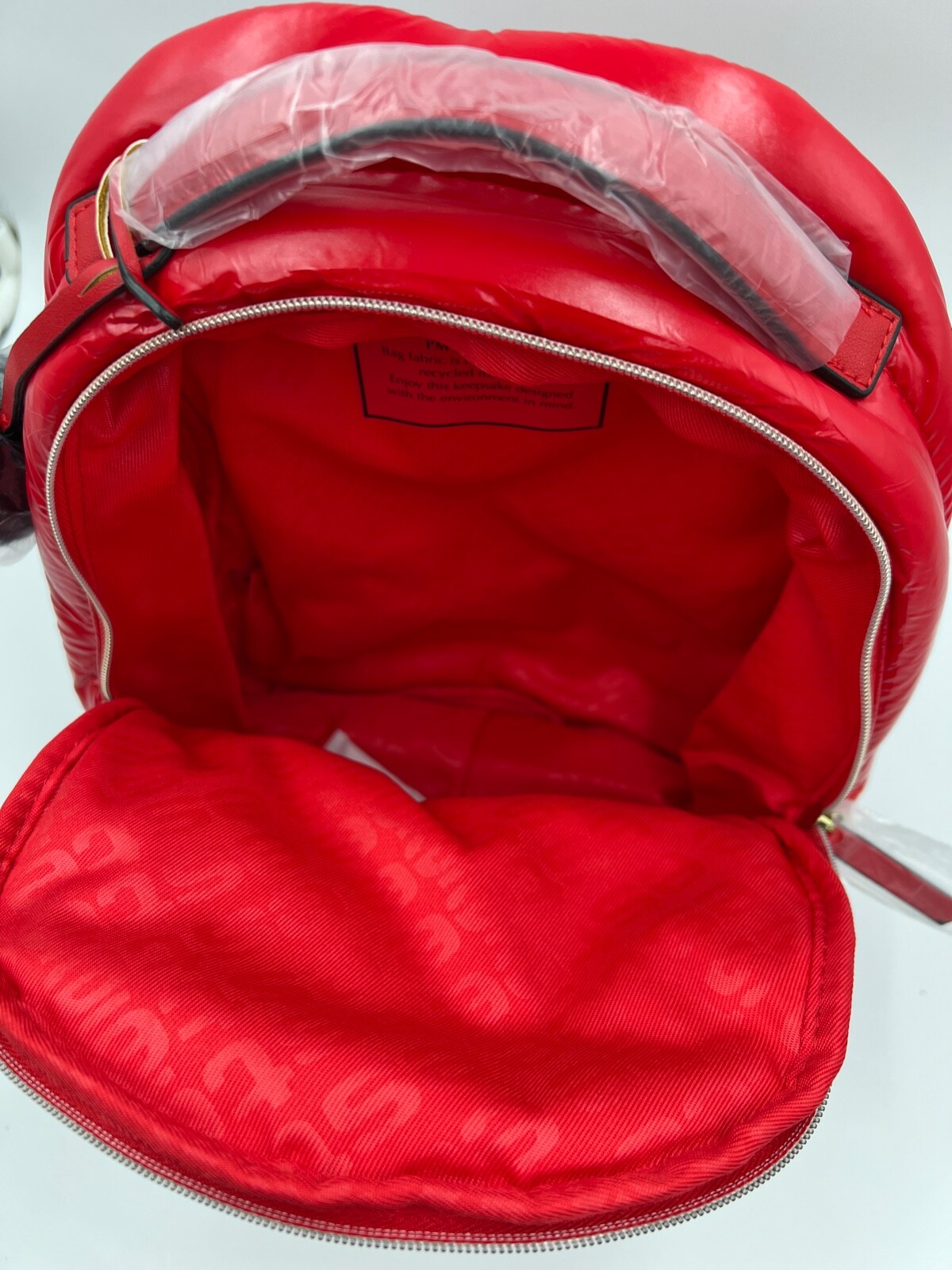 New! Estee Lauder Fluffy Backpack Makeup Bag ~ Red