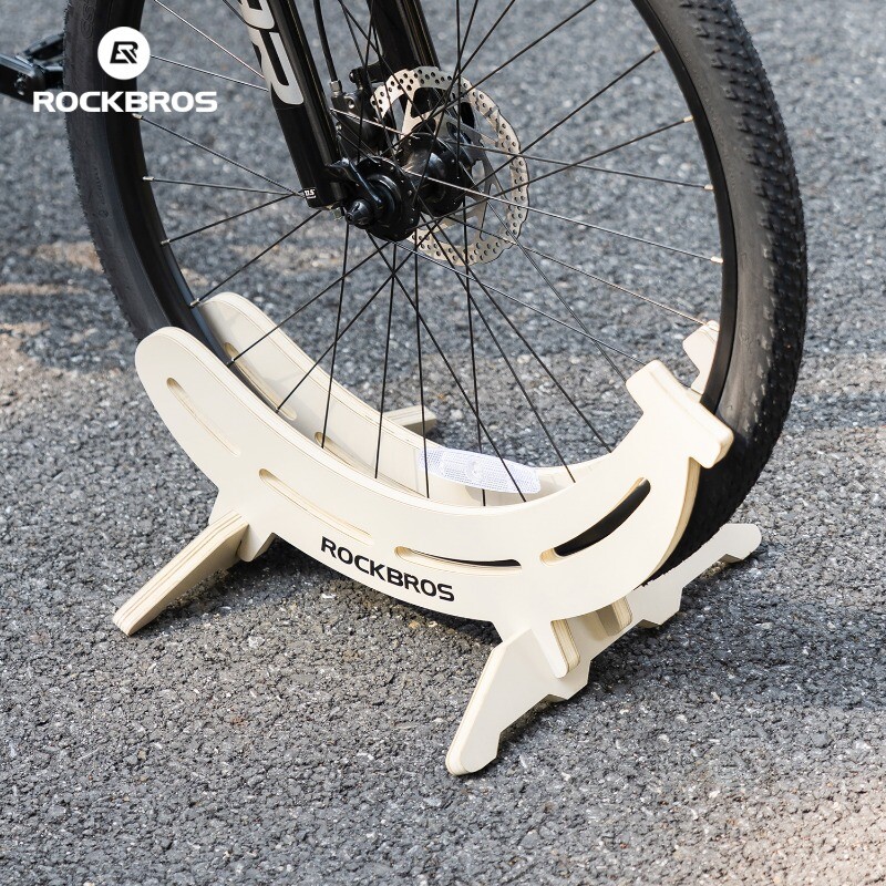 ROCKBROS Wooden Bike Stand Easy Bicycle Storage Rack For Road Mountain Bikes