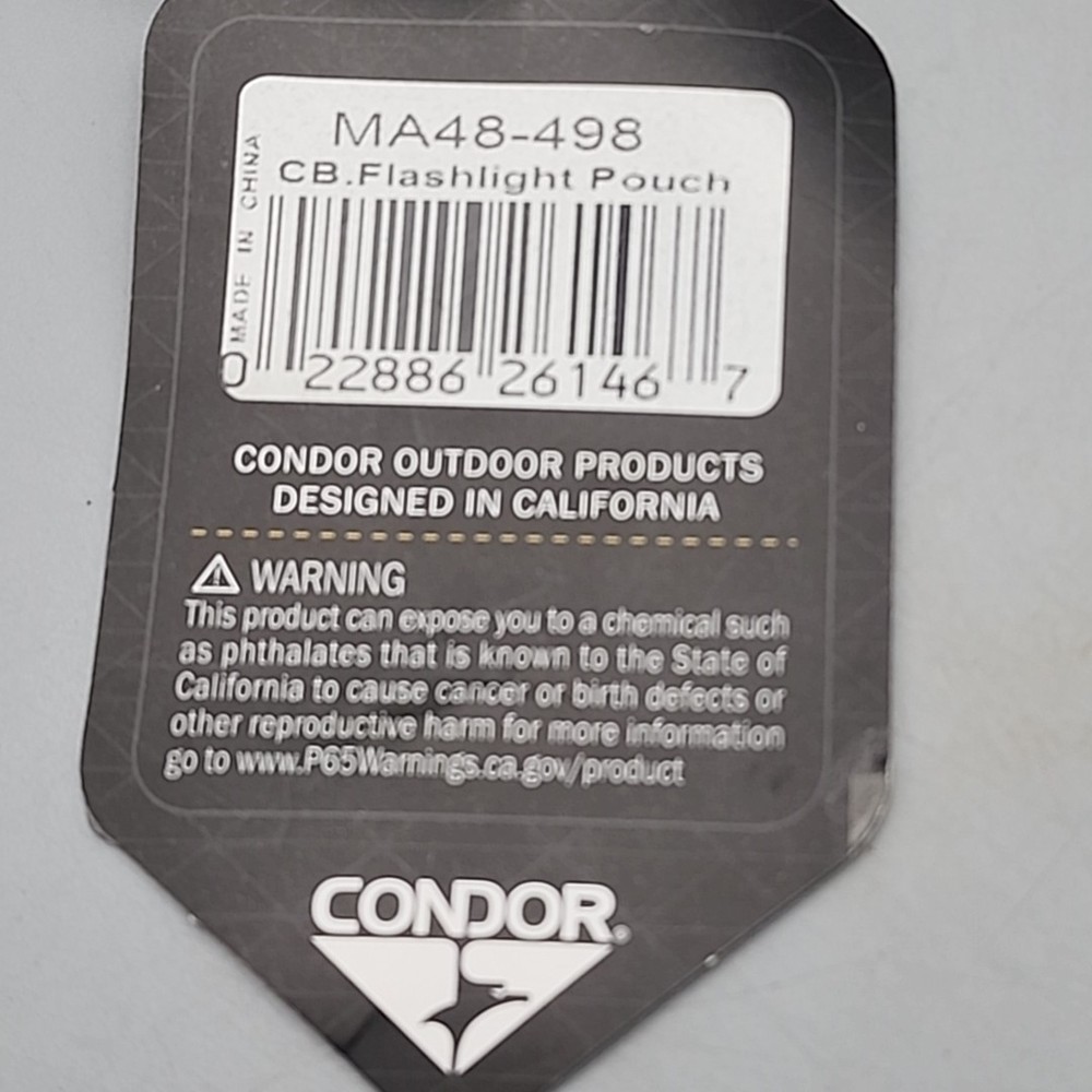Condor MA48-498 Tactical Flashlight MOLLE Pouch Torch Adjustable Case Brown