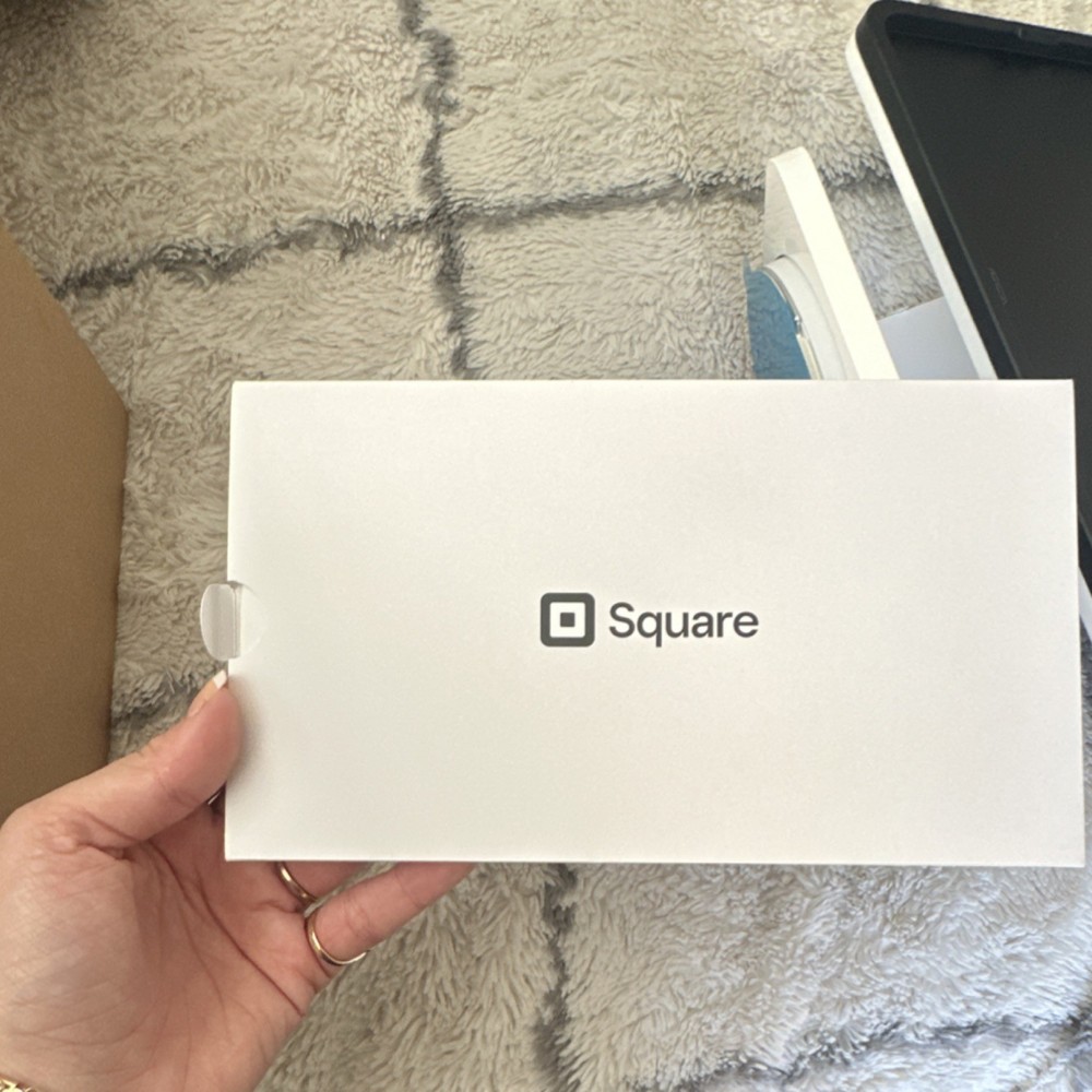 Square Stand POS System Model SPG1-02 with Accessories Card Reader Power Adapter