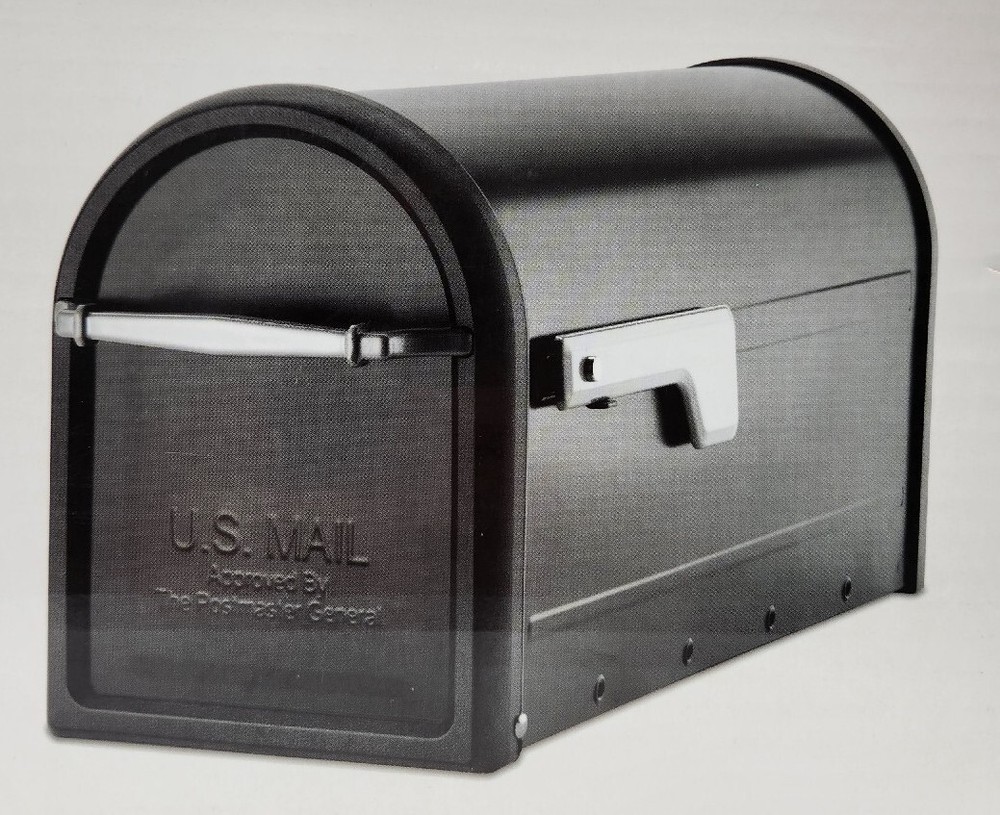 Architectural Mailboxes Black Post Mount Mailbox Rust-Resistant Galvanized Steel