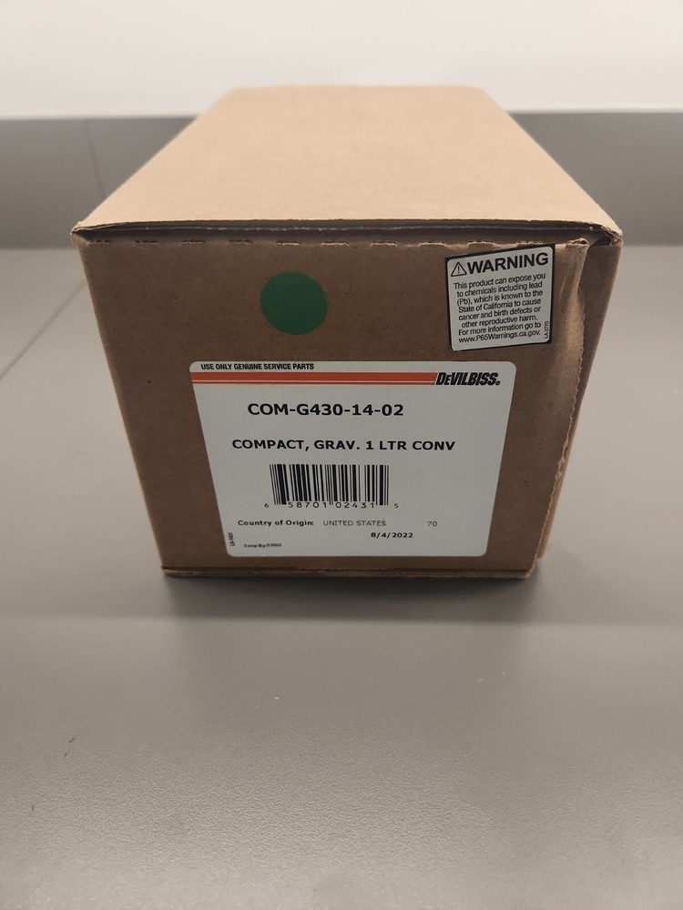 DeVilbiss Compact Conventional 1.8mm Gravity Spray Gun - COM-G430-18-02