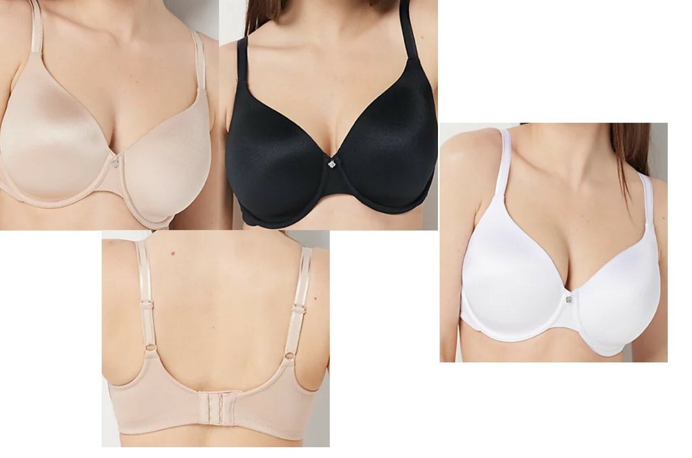 Breezies Shimmer Microfiber Contour Minimizer Bra