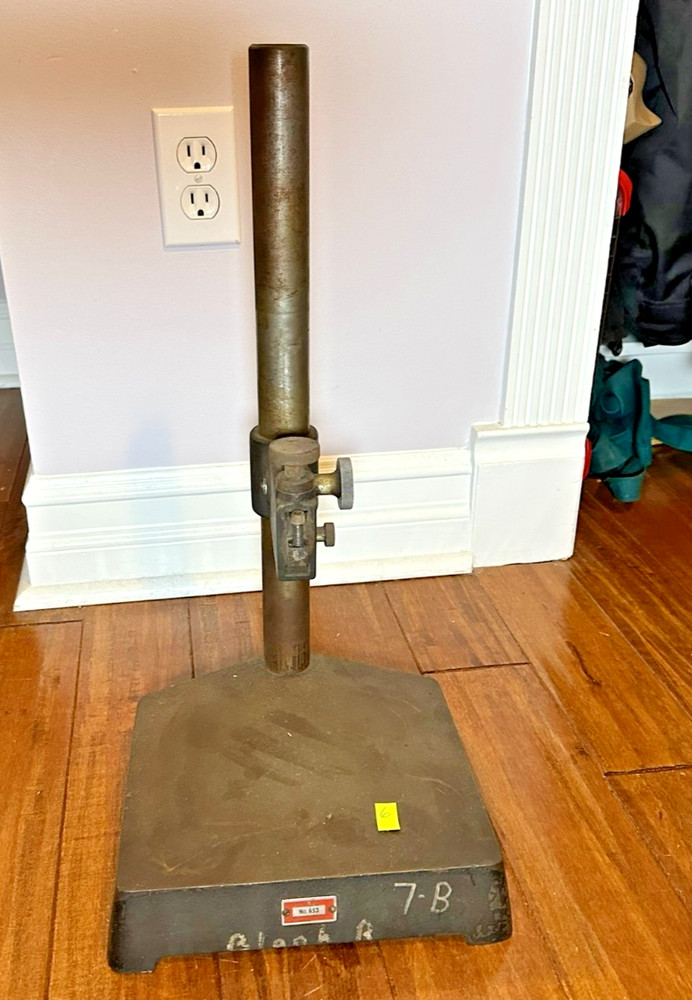 Starrett #636 Indicator / Comparator Stand - 18" Tall - Cast Iron Surface Plate