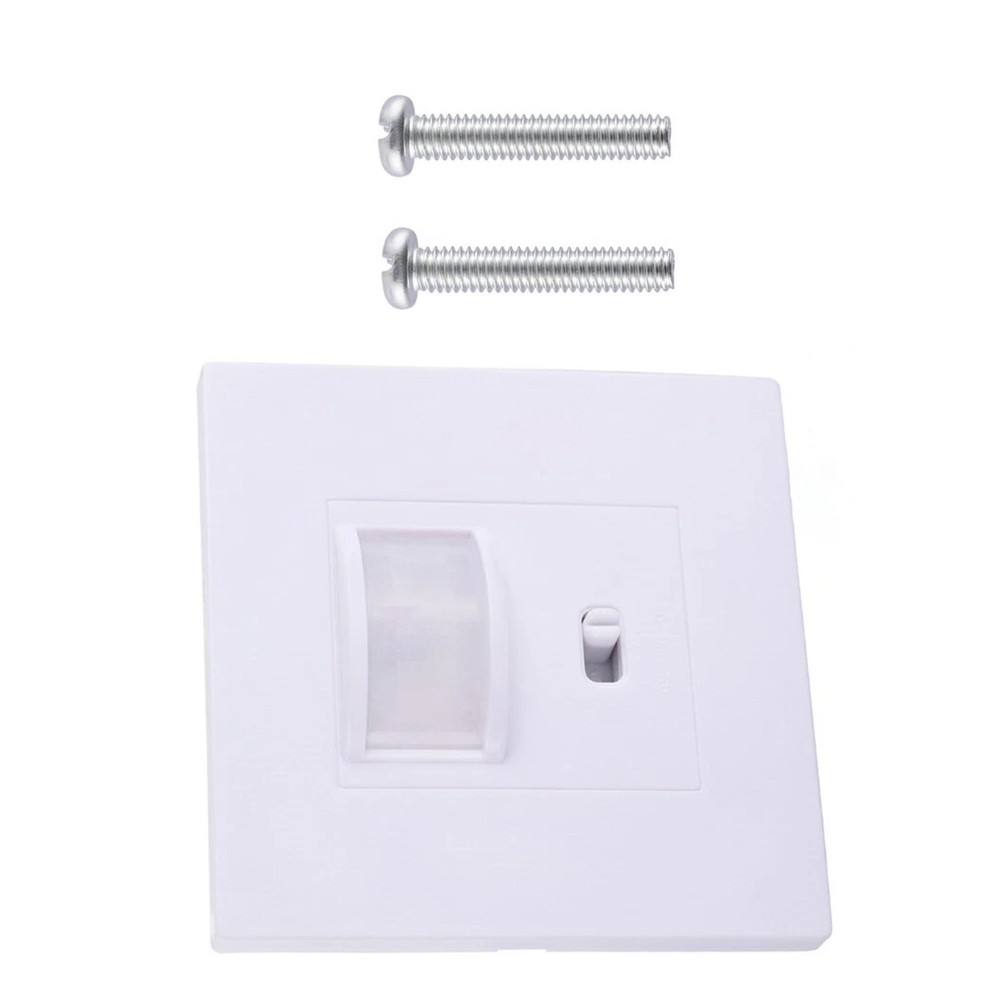 White PIR Motion Sensor Wall Switch AC100-240V for Downlights & Ceiling Lights