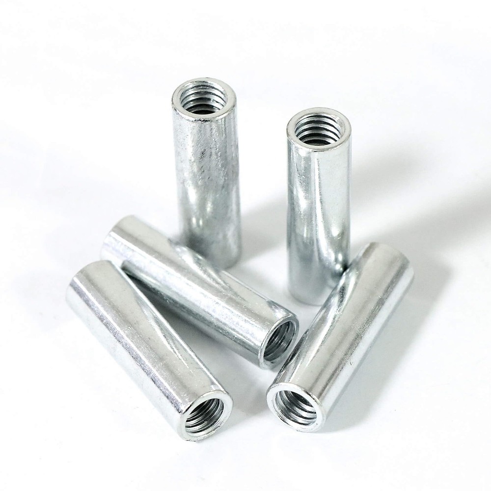 20 Packs 1/4"-20 Round Rod Coupling Nuts, UNC Threaded Round Connector Nuts，L...