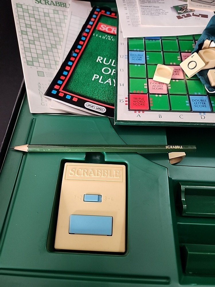 Vintage Spears Scrabble Deluxe Game With Turntable & Electronic Timer WORKS