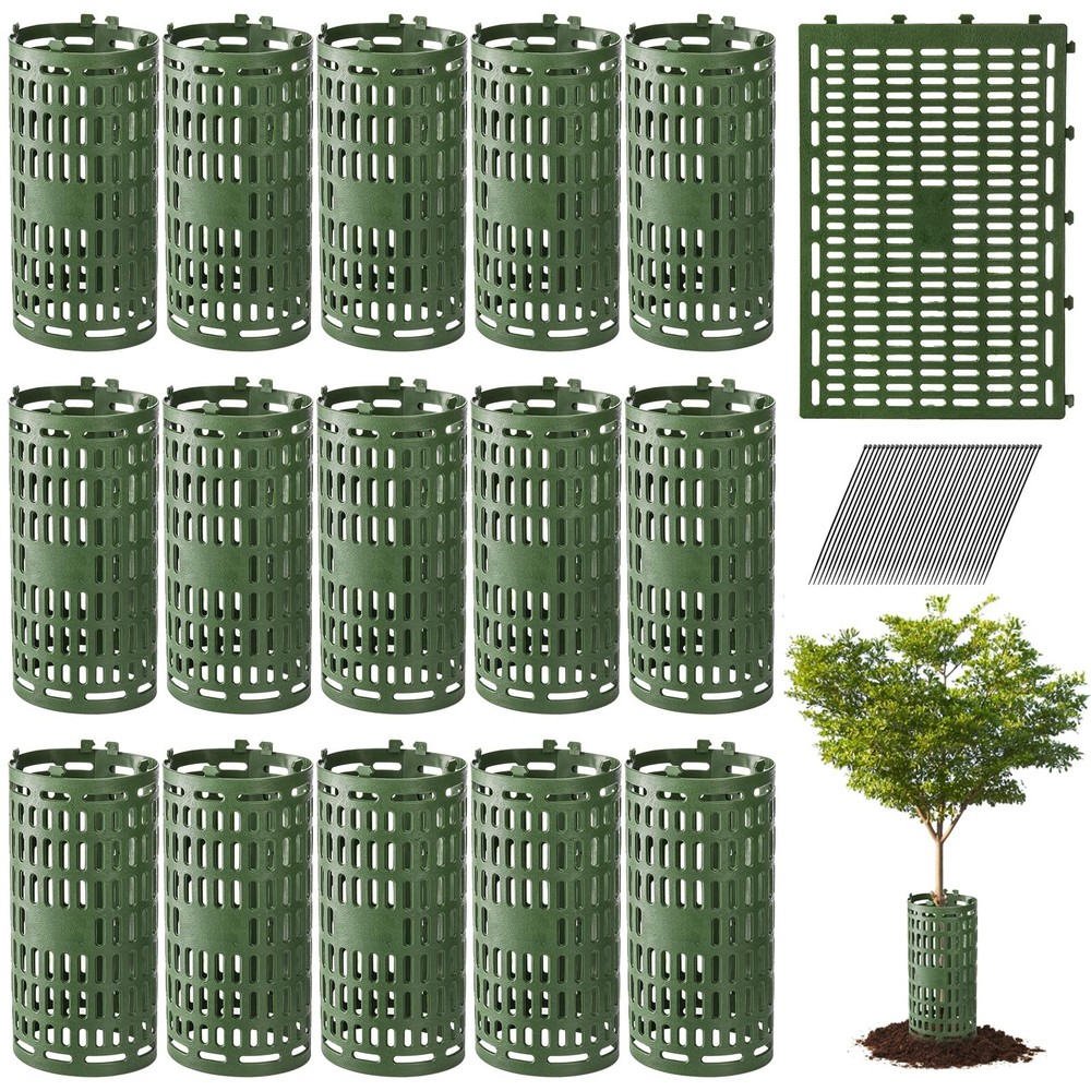 Bekith 16 Pack Tree Trunk Protector, Plant Guard Protectors with Zip Green