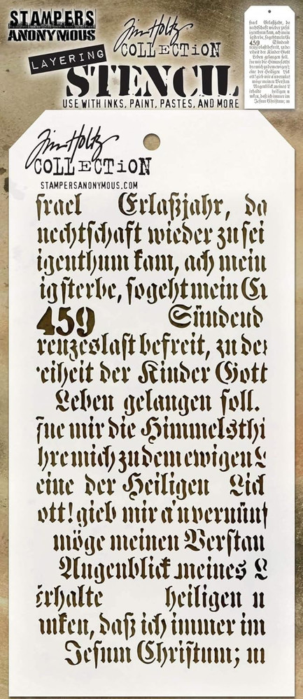Stampers Anon Stencil, Script -Layered