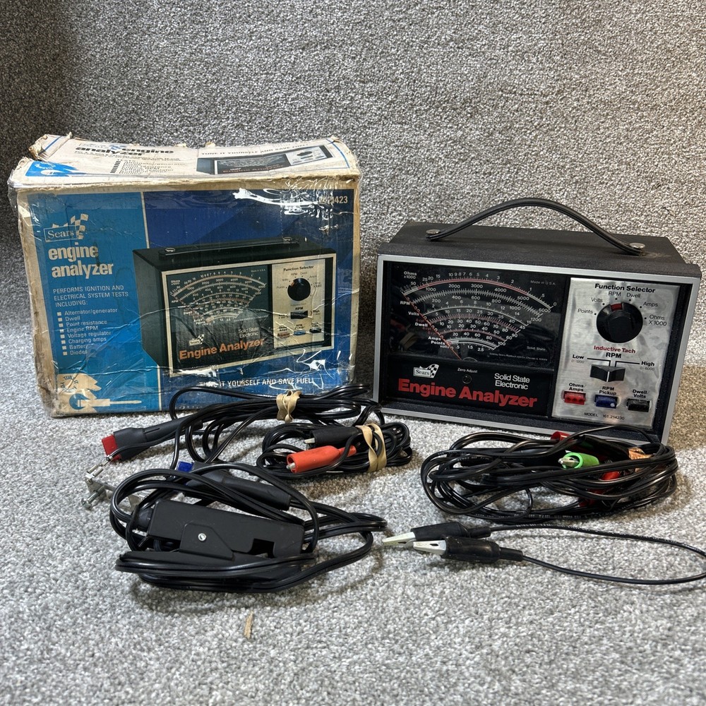 Sears Solid State Electronic Engine Analyzer Model 161.214230 W Cables/Manual