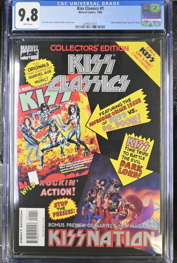 MARVEL MUSIC COMIC BOOK KISS CLASSICS CGC 9.8 Collectors Edition Vol 1 No.1 RARE