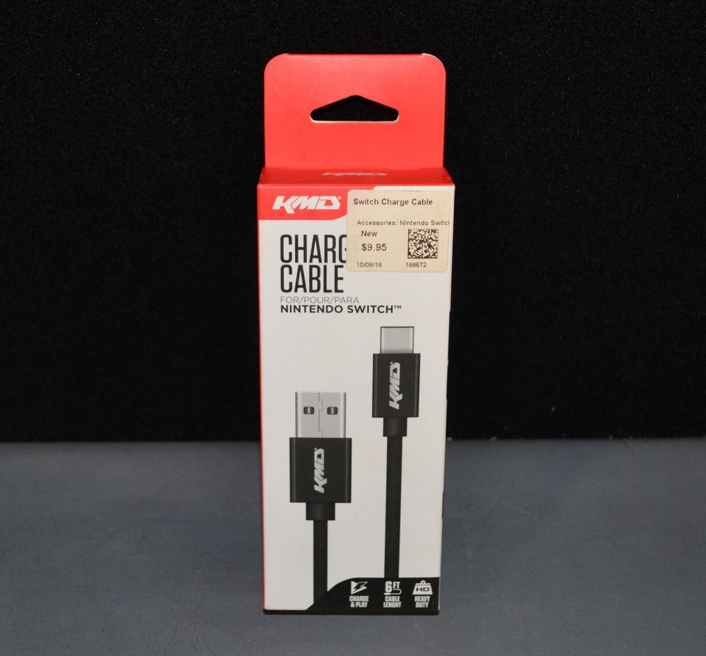 KMD Nintendo Switch Charge Cable *NEW OPEN BOX*