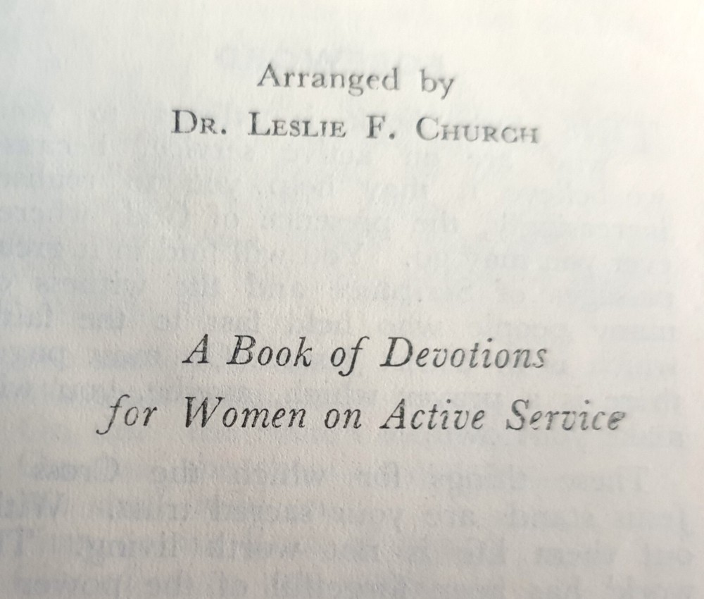 WW2 British Women's Auxiliary Forces Methodist Active Service Faith & Hymn Books