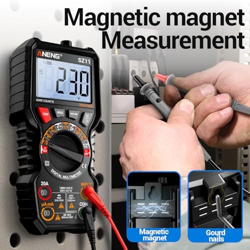 Multimeter,TRMS 6000 Counts Magnetic Digital 6000 Counts(Combination Kit)
