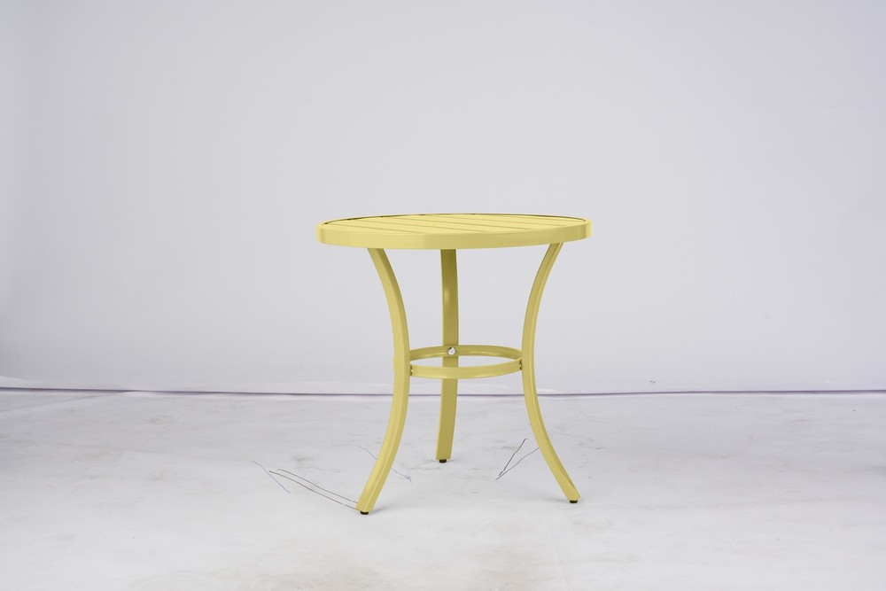 Round Side Table, Small Metal Table Patio End Table Coffee Bistro Table