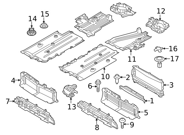 Genuine Volvo Radiator Support Air Deflector 31455417