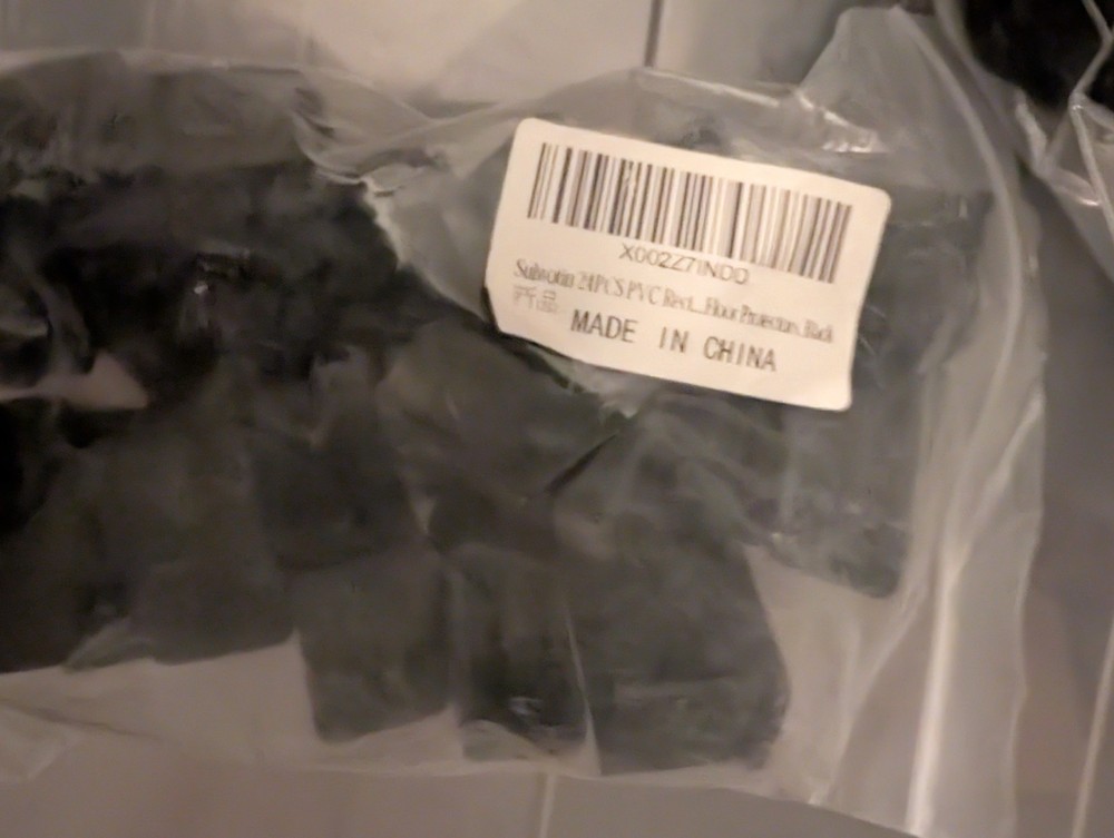NEW LOT 24 chair feet rubber protector & 18 (2x9) bed risers feet stackable