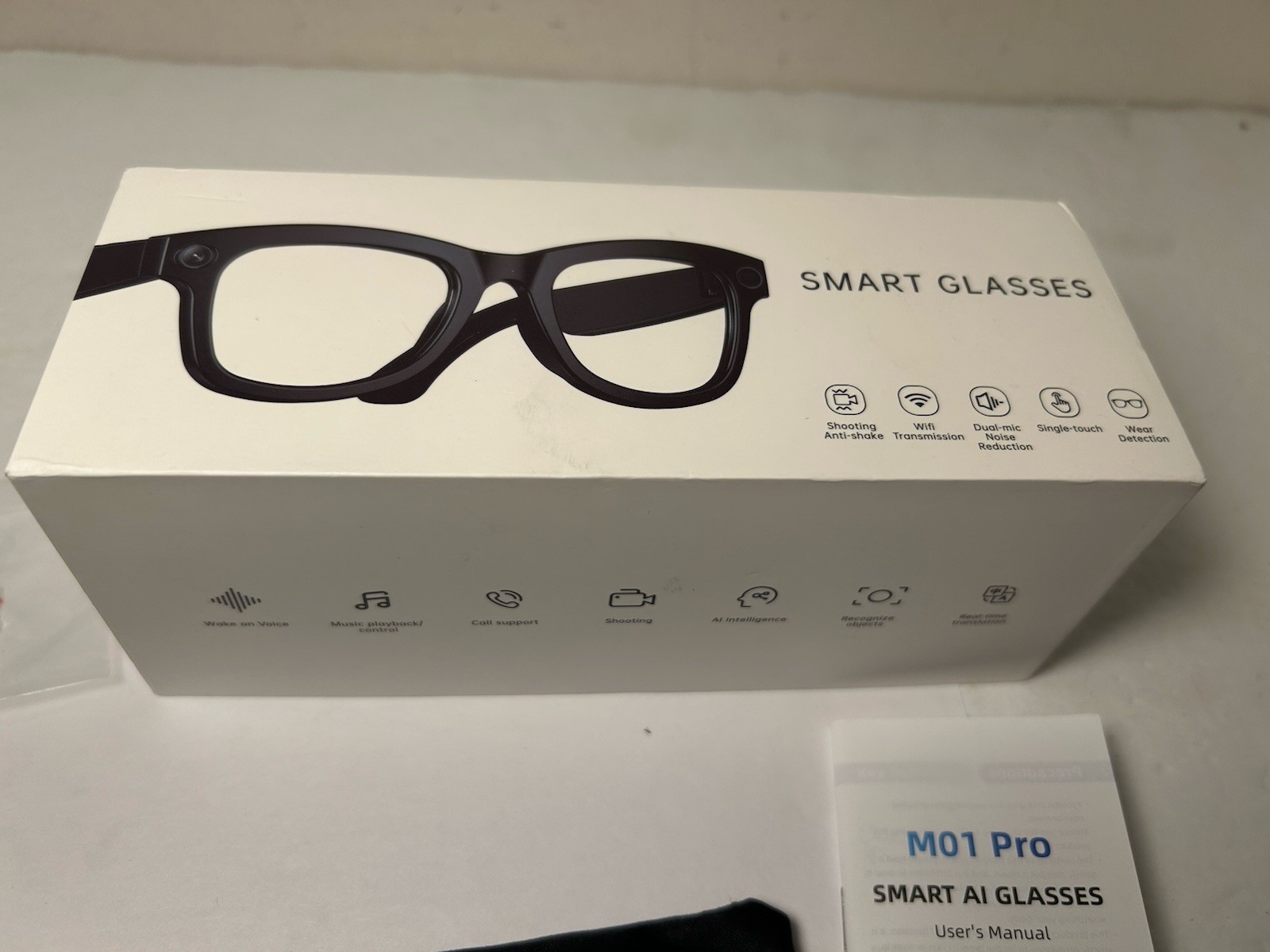 M01 Pro Smart AI Smart SunGlasses 5MP Camera WiFi Bluetooth