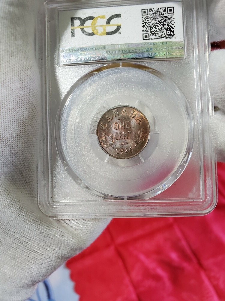 1926 Canada 1 Cent PCGS MS-65 BN. Extremely Rare Key Date