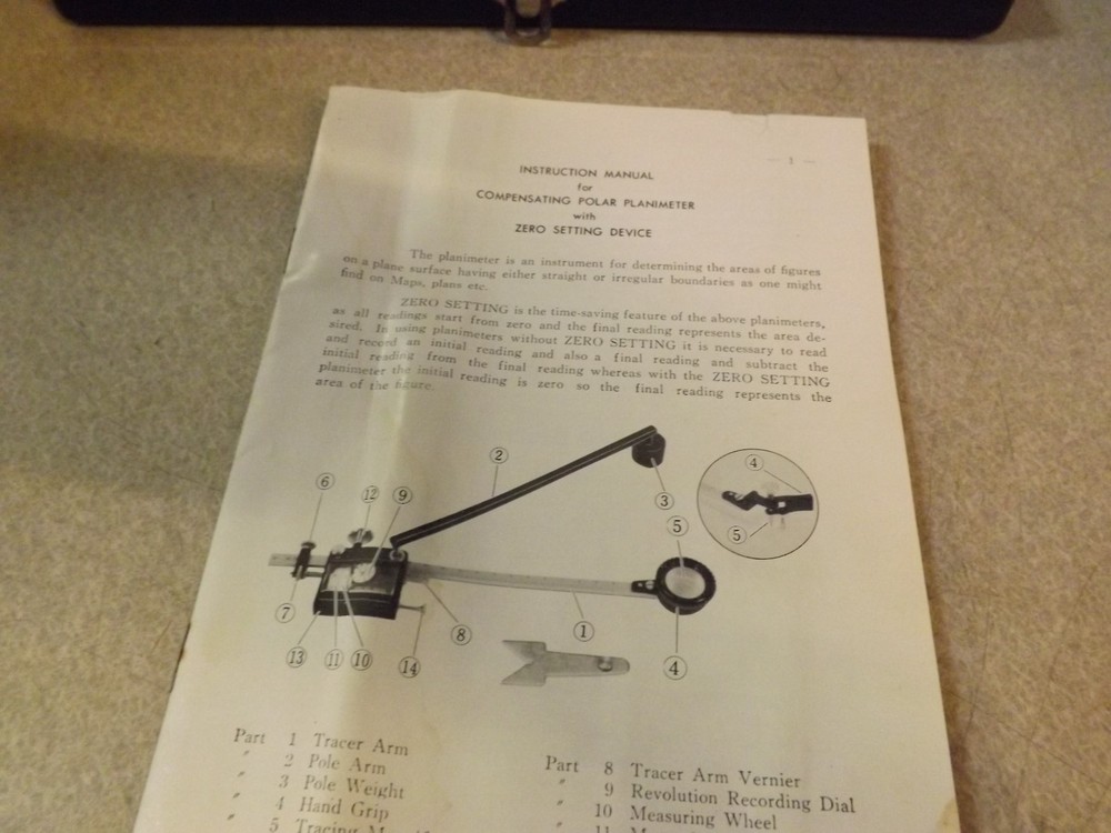 LUTZ COMPENSATION PLANIMETER NO. 13250