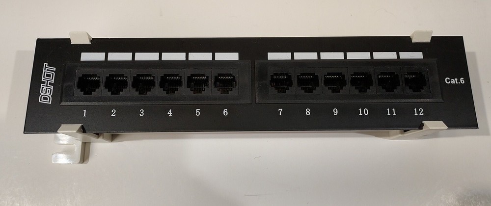 Dshot 12 Port UTP 10 inch Cat6 Network Wall Mount Surface Patch Panel Board
