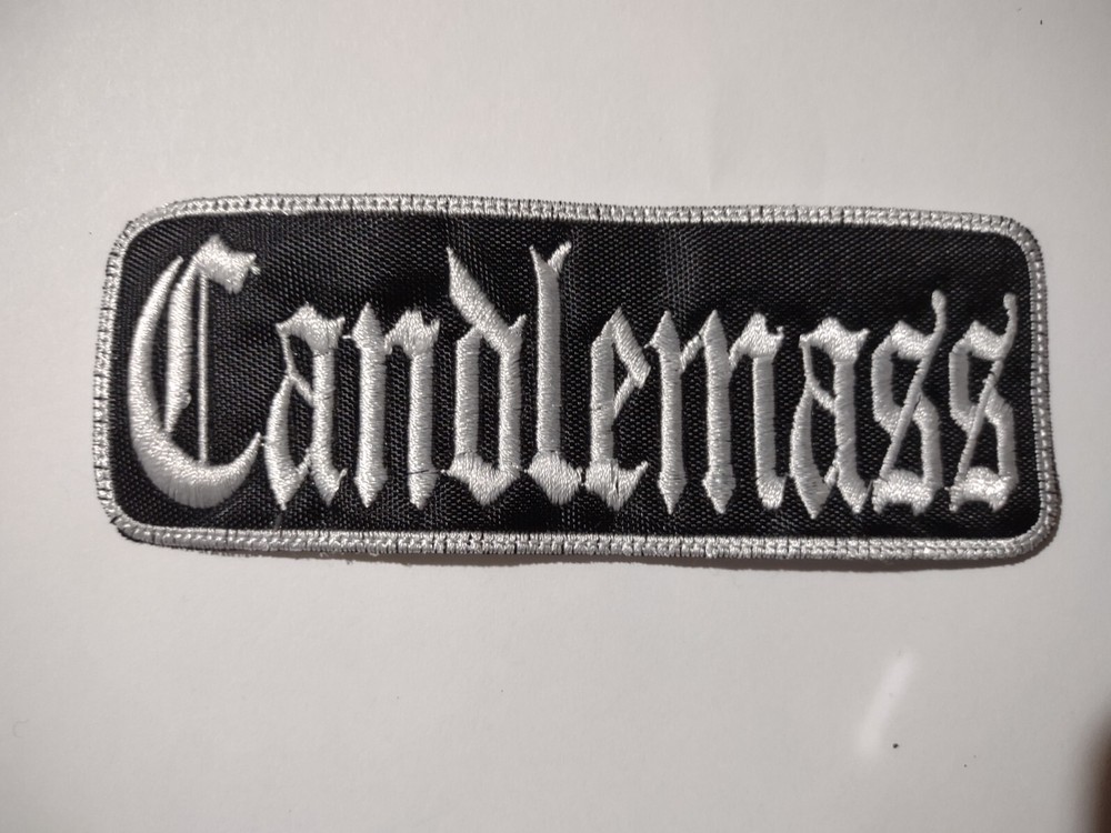 CANDLEMASS, SEW ON WHITE WITH WHITE BORDER EMBROIDERED PATCH