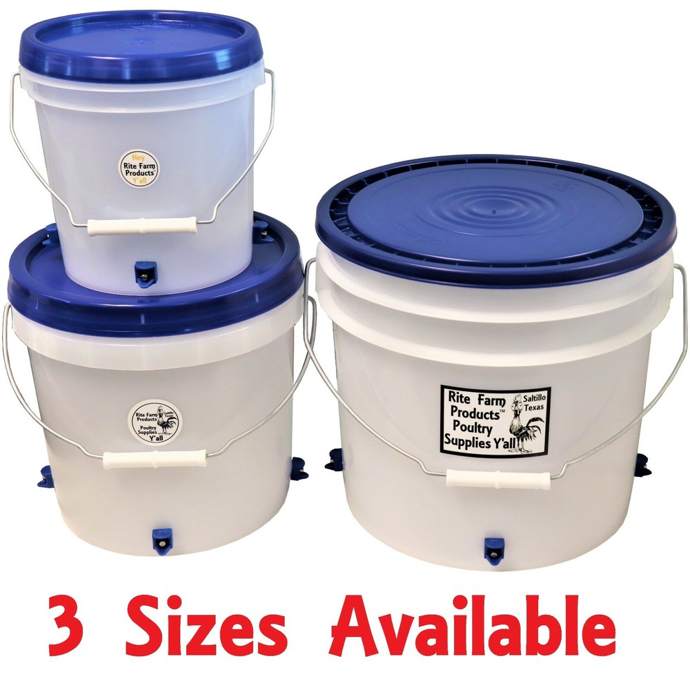 2 GAL AUTOMATIC WATERER 4 HORIZONTAL SIDE MOUNT NIPPLE DRINKER CHICKEN POULTRY