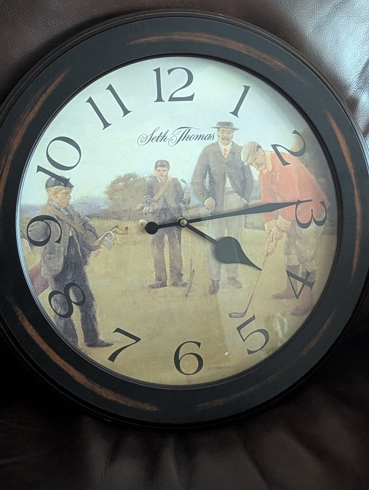 Seth Thomas Golf Wall Clock/*Please Read Full Description.